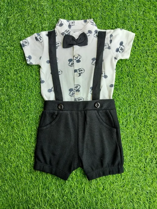 Mickey Black Dungaree BD002